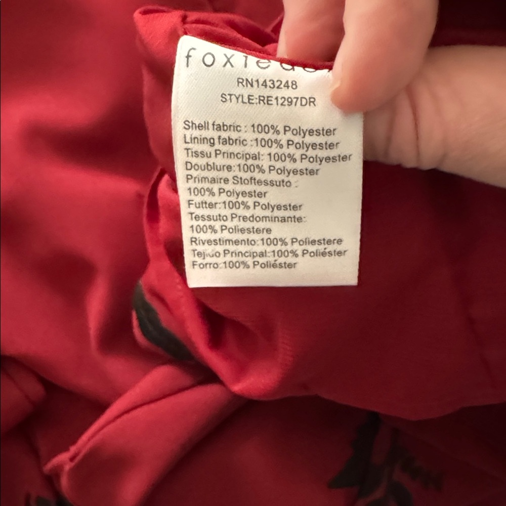 Foxiedox Dark Red/Sangria Red/Wine Red Knee-Length Dress, size Small - Picture 6 of 8